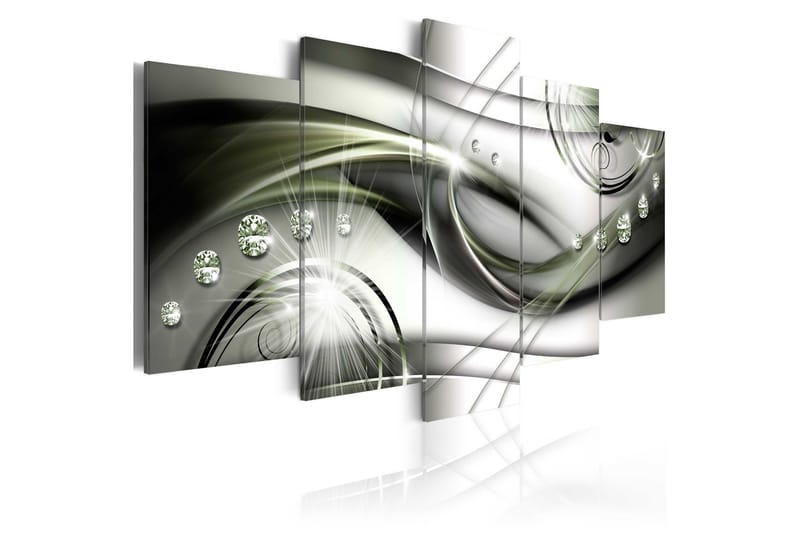 Tavla Glowing Green Wave 200x100, Artgeist sp. z o. o.
