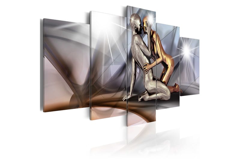 Tavla Gold Couple 100X50 Vit Vit - Artgeist sp. z o. o. - Inredning & dekor - Tavlor & konst - Canvastavla
