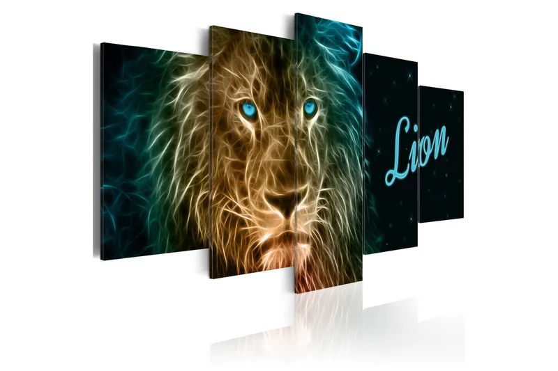 Tavla Gold Lion 100x50, Artgeist sp. z o. o.