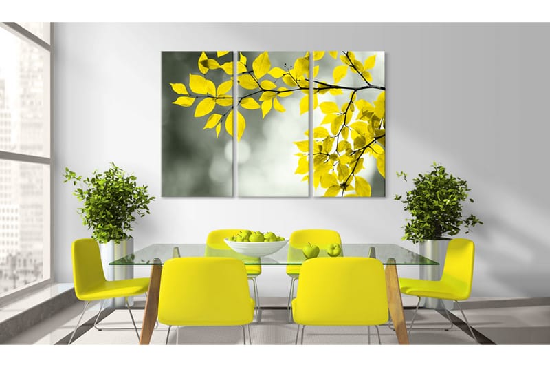 Tavla Gold Sprig 120X80 Gul - Artgeist sp. z o. o. - Inredning & dekor - Tavlor & konst - Canvastavla