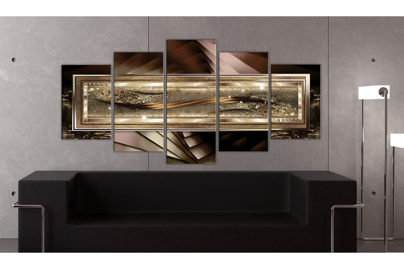 Tavla Gold Thread 100X50 Brun - Artgeist sp. z o. o. - Inredning & dekor - Tavlor & konst - Canvastavla