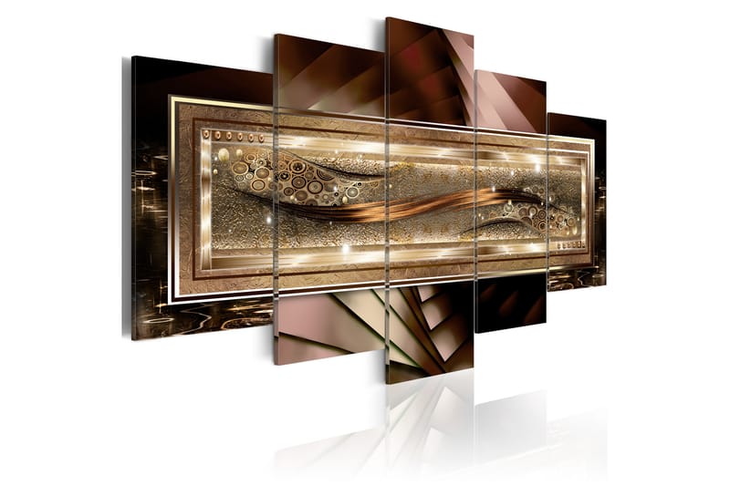 Tavla Gold Thread 100X50 Brun - Artgeist sp. z o. o. - Inredning & dekor - Tavlor & konst - Canvastavla