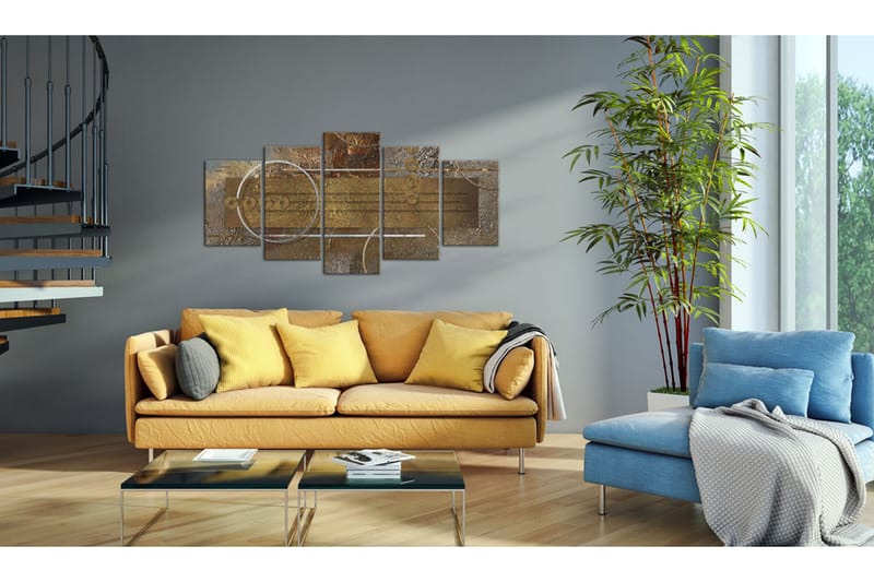 Tavla Golden Depths 100X50 Brun - Artgeist sp. z o. o. - Inredning & dekor - Tavlor & konst - Canvastavla