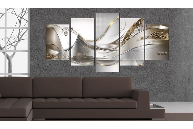 Tavla Golden Flight 200X100 Grå|Vit - Artgeist sp. z o. o. - Inredning & dekor - Tavlor & konst - Canvastavla