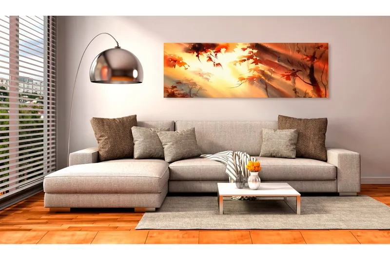 Tavla Golden Forest 120X40 Orange|Flerfärgad - Artgeist sp. z o. o. - Inredning & dekor - Tavlor & konst - Canvastavla