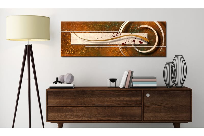 Tavla Golden Note 150X50 Brun|Vit - Artgeist sp. z o. o. - Inredning & dekor - Tavlor & konst - Canvastavla