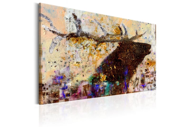 Tavla Golden Stag 120x80 - Artgeist sp. z o. o. - Inredning & dekor - Tavlor & konst - Canvastavla