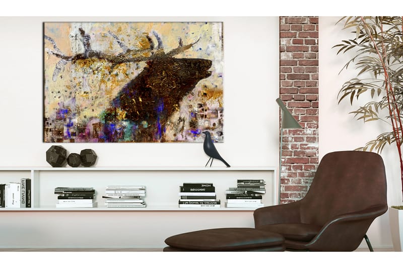 TAVLA Golden Stag 90x60 - Artgeist sp. z o. o. - Inredning & dekor - Tavlor & konst - Canvastavla