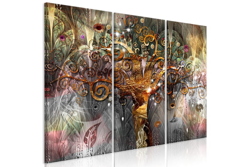 Tavla Golden Tree 3 Parts 120x80, Artgeist sp. z o. o.