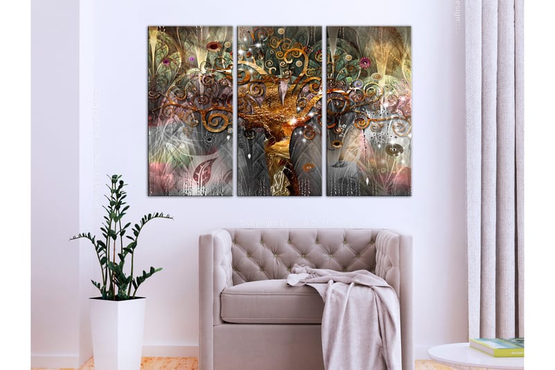 Tavla Golden Tree 3 Parts 90X60 Flerfärgad - Artgeist sp. z o. o. - Inredning & dekor - Tavlor & konst - Canvastavla
