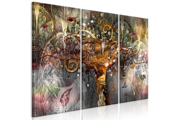 Tavla Golden Tree 3 Parts 90X60 Flerfärgad