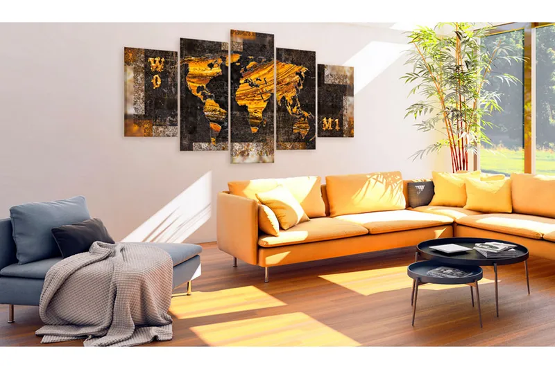 Tavla Golden Paths 100X50 Flerfärgad - Artgeist sp. z o. o. - Inredning & dekor - Tavlor & konst - Canvastavla