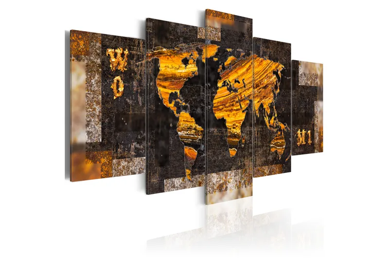 Tavla Golden Paths 100X50 Flerfärgad, Artgeist sp. z o. o.