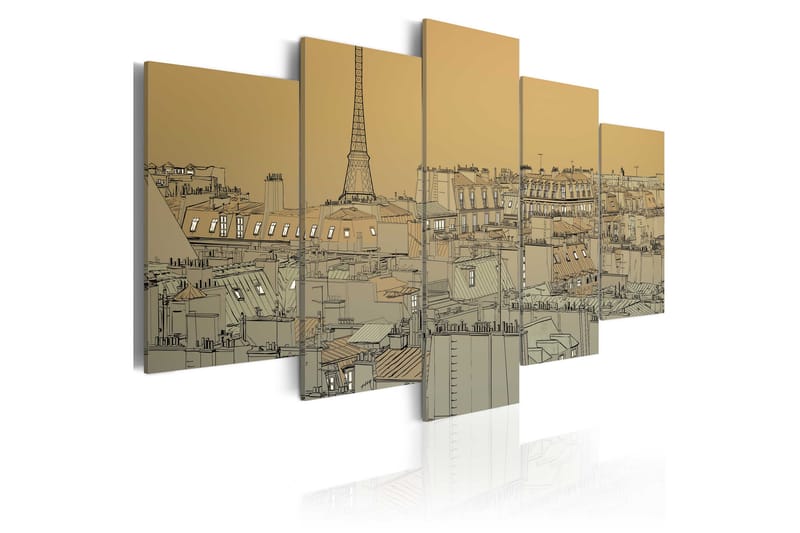 Tavla Good Old Paris Vintage 200X100 Gul - Artgeist sp. z o. o. - Inredning & dekor - Tavlor & konst - Canvastavla