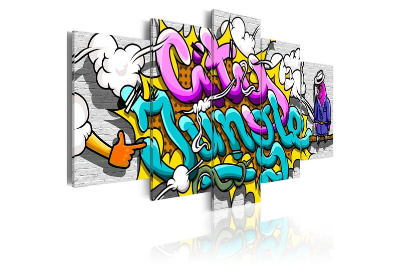 Tavla Graffiti City Jungle 100x50, Artgeist sp. z o. o.