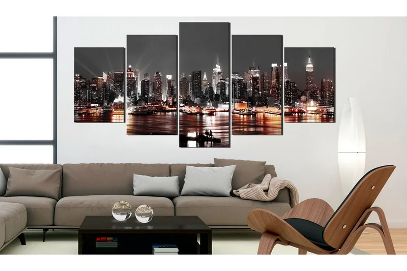 Tavla Grey City 200x100 - Artgeist sp. z o. o. - Inredning & dekor - Tavlor & konst - Canvastavla