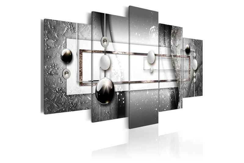 Tavla Grey Symmetry 200X100 Grå|Vit, Artgeist sp. z o. o.