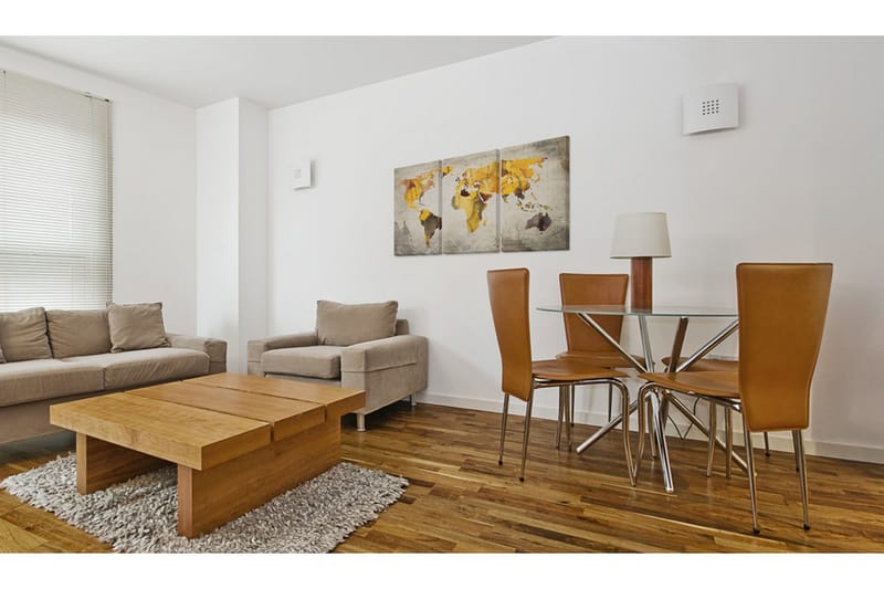 Tavla Gula Kontinenter 120x60 - Artgeist sp. z o. o. - Inredning & dekor - Tavlor & konst - Canvastavla