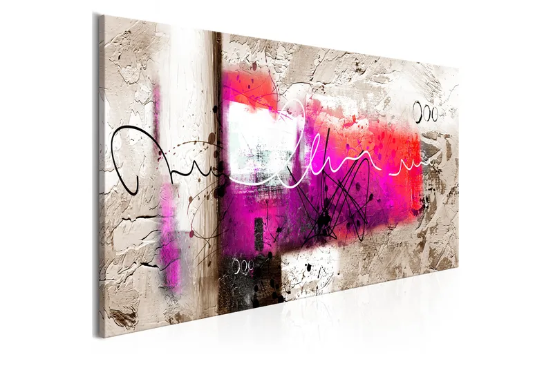Tavla Hammer 1 Part Pink Narrow 120X40 Flerfärgad|Beige, Artgeist sp. z o. o.