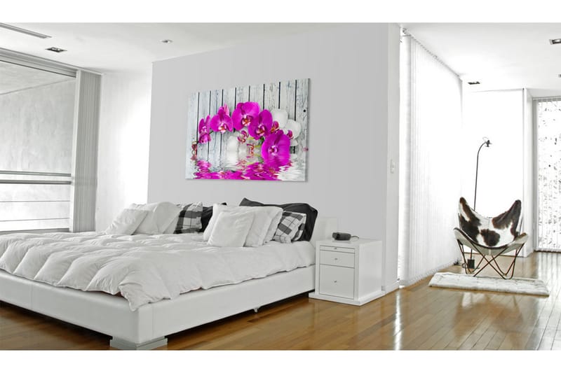 Tavla Harmoni Orkidé 60X40 Rosa|Grå Blommor - Artgeist sp. z o. o. - Inredning & dekor - Tavlor & konst - Canvastavla
