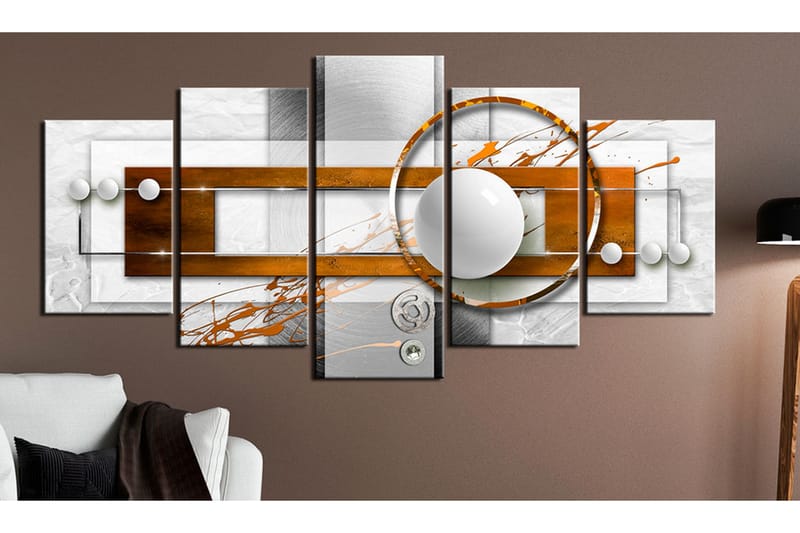 Tavla Hazel Energy 200X100 Brun|Vit - Artgeist sp. z o. o. - Inredning & dekor - Tavlor & konst - Canvastavla