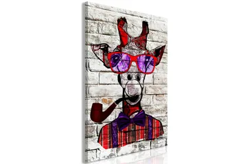 Tavla Hipster Giraffe (1 Part) Vertical 80x120 - Artgeist sp. z o. o. - Inredning & dekor - Tavlor & konst - Canvastavla