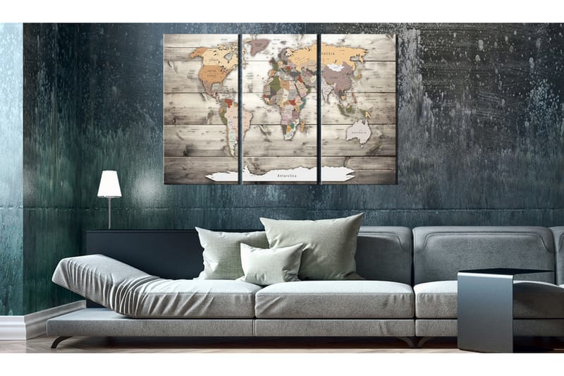 Tavla History Of Travel 120X80 Flerfärgad - Artgeist sp. z o. o. - Inredning & dekor - Tavlor & konst - Canvastavla