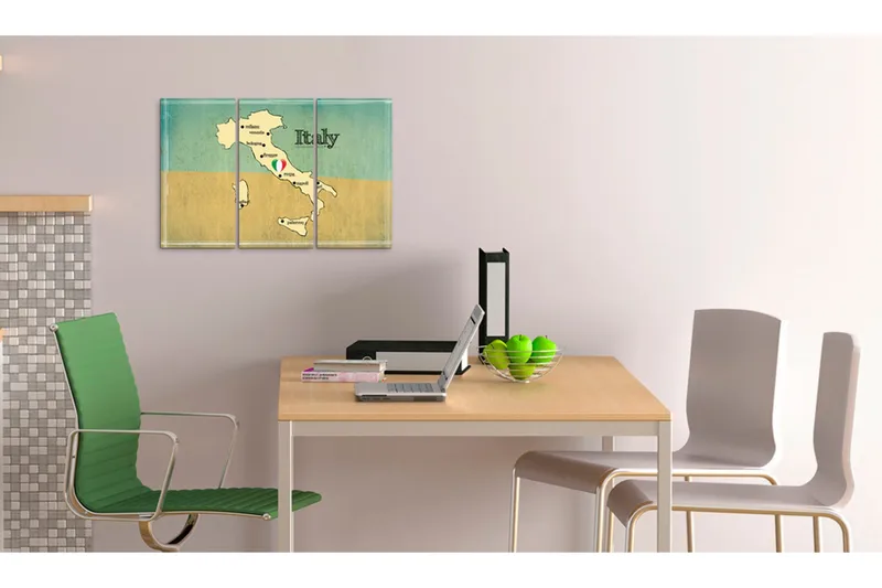 Tavla Hjärtat Av Italien Triptyk 120x80 - Artgeist sp. z o. o. - Inredning & dekor - Tavlor & konst - Canvastavla