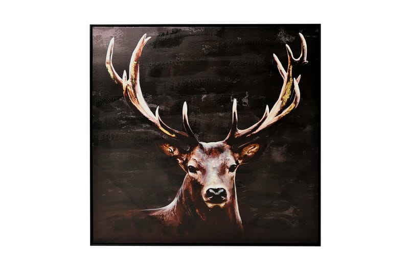 Tavla Hjort 3,5X100 Brun|Svart - 100x100 cm Brun/Svart - Inredning & dekor - Tavlor & konst - Canvastavla