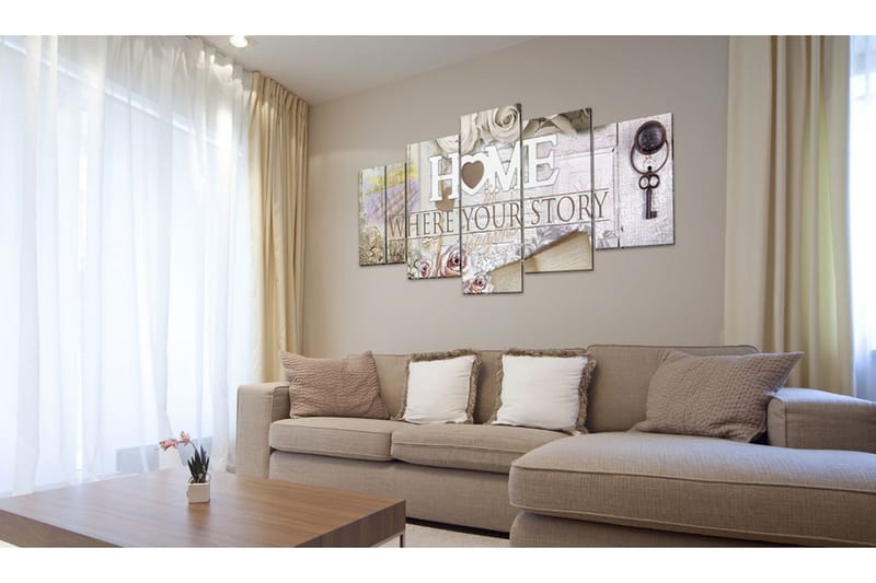 Tavla Home 200x100 - Artgeist sp. z o. o. - Inredning & dekor - Tavlor & konst - Canvastavla