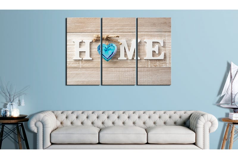 Tavla Home Blue Love 90X60 Beige - Artgeist sp. z o. o. - Inredning & dekor - Tavlor & konst - Canvastavla