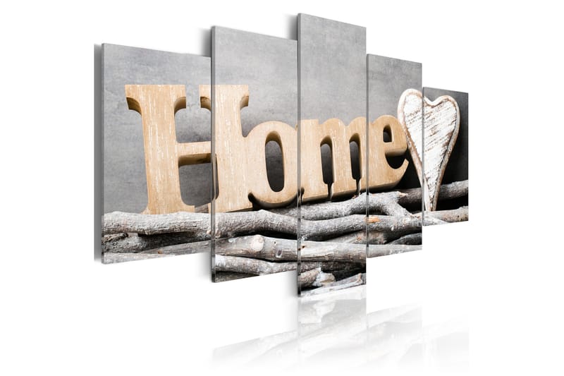 Tavla Home Forest Cottage 100X50 Grå|Beige|Vit, Artgeist sp. z o. o.