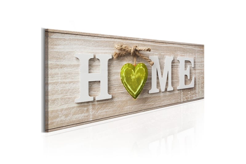 Tavla Home: Green 120x40 - Artgeist sp. z o. o. - Inredning & dekor - Tavlor & konst - Canvastavla