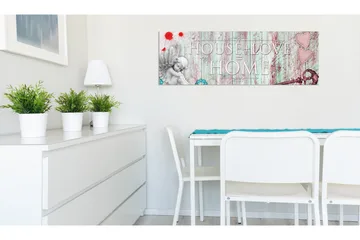 Tavla Home: House + Love 120x40 - Artgeist sp. z o. o. - Inredning & dekor - Tavlor & konst - Canvastavla