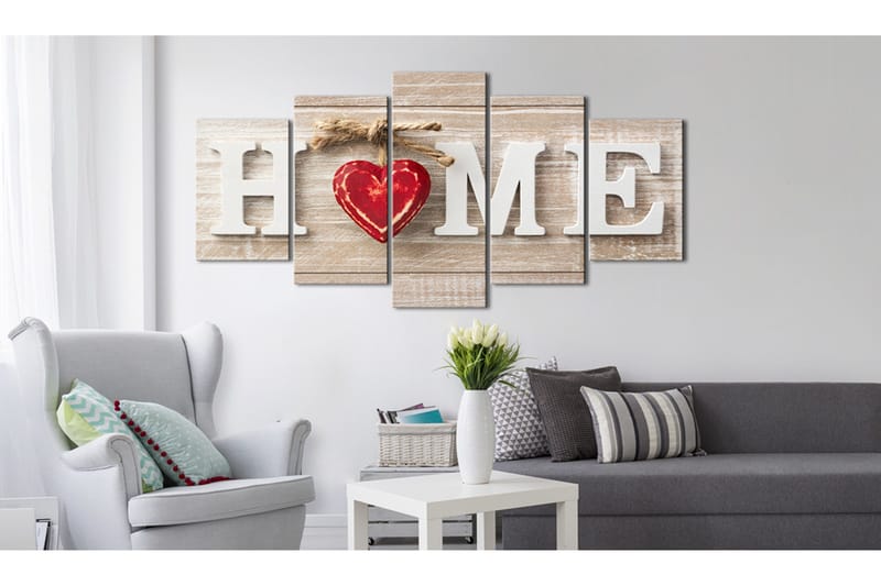 Tavla Home House Of Love 100x50 - Artgeist sp. z o. o. - Inredning & dekor - Tavlor & konst - Canvastavla