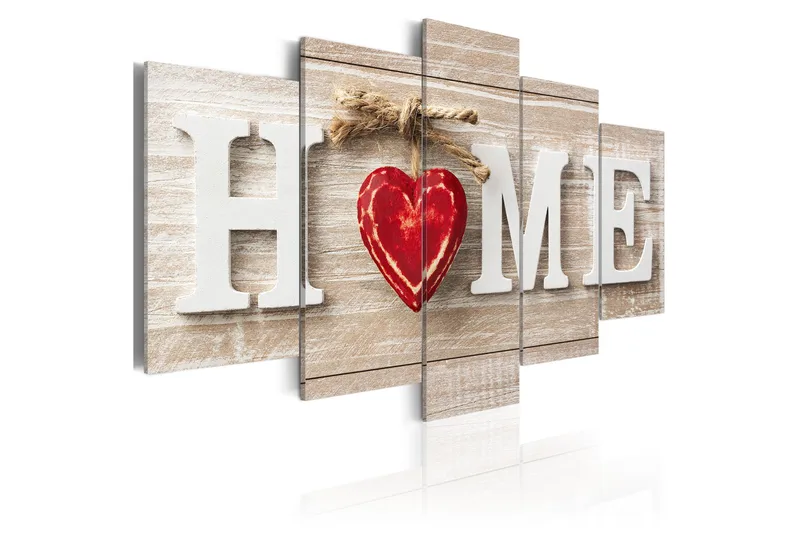 Tavla Home House Of Love 200X100 Grå|Beige, Artgeist sp. z o. o.