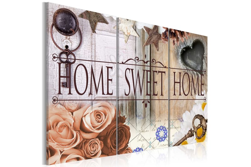 Tavla Home In Vintage Style 120X80 Flerfärgad - Artgeist sp. z o. o. - Inredning & dekor - Tavlor & konst - Canvastavla