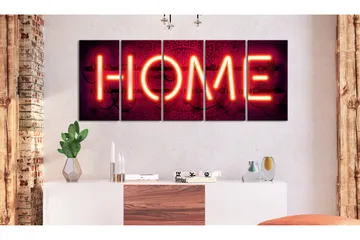Tavla Home Neon 225x90 - Artgeist sp. z o. o. - Inredning & dekor - Tavlor & konst - Canvastavla