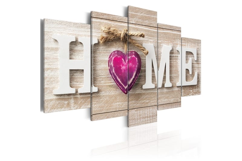 Tavla Home Pink Heart 100x50, Artgeist sp. z o. o.