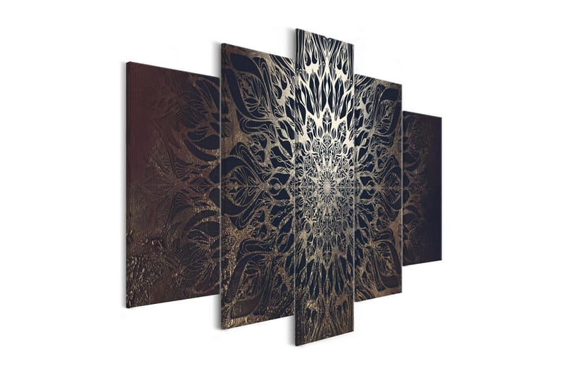 Tavla Hypnosis 5 Parts Brown Wide 200x100, Artgeist sp. z o. o.