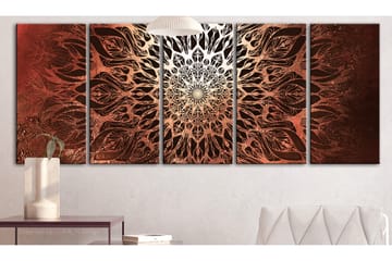 Tavla Hypnosis 5 Parts Orange Narrow 200x80 - Artgeist sp. z o. o. - Inredning & dekor - Tavlor & konst - Canvastavla