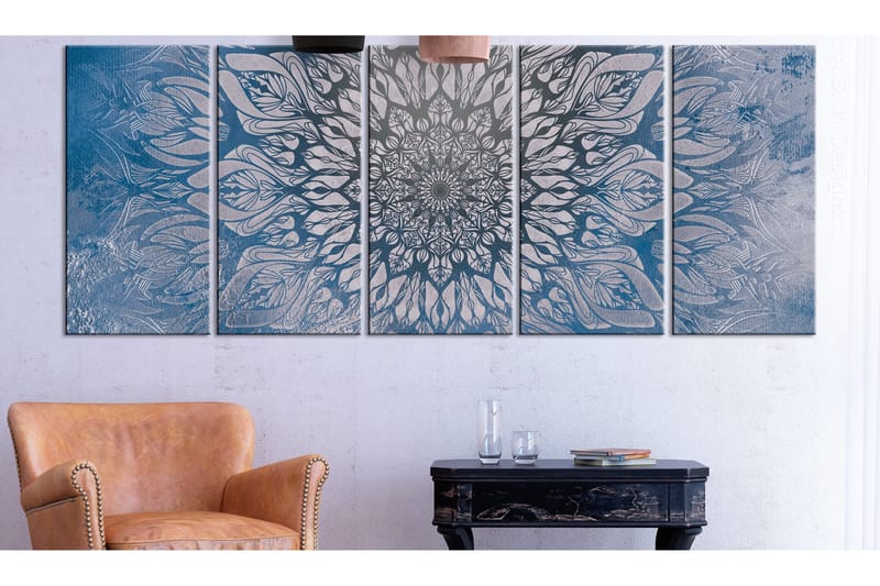 Tavla Hypnosis 5 Parts Blue Narrow 200x80 - Artgeist sp. z o. o. - Inredning & dekor - Tavlor & konst - Canvastavla