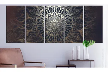 Tavla Hypnosis 5 Parts Brown Narrow 225x90 - Artgeist sp. z o. o. - Inredning & dekor - Tavlor & konst - Canvastavla