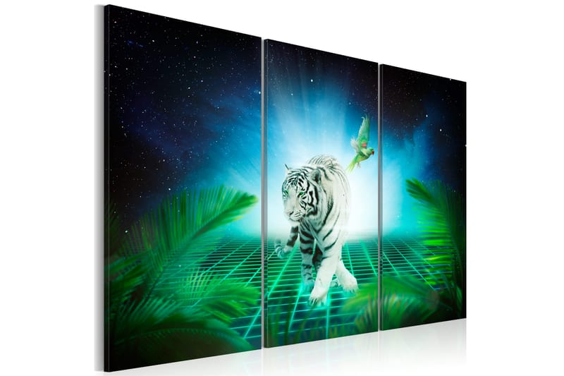 Tavla Ice Tiger 120X80 Grön|Flerfärgad, Artgeist sp. z o. o.