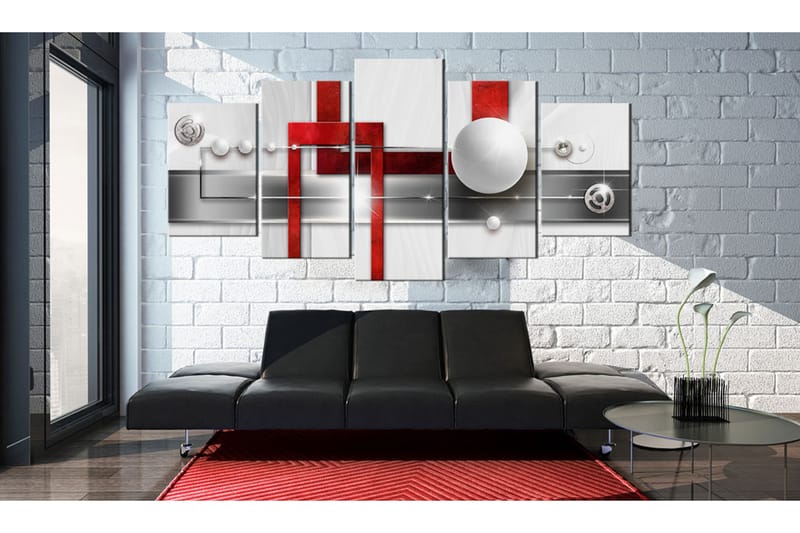 Tavla Idyll Of Harmony 100X50 Röd|Vit - Artgeist sp. z o. o. - Inredning & dekor - Tavlor & konst - Canvastavla