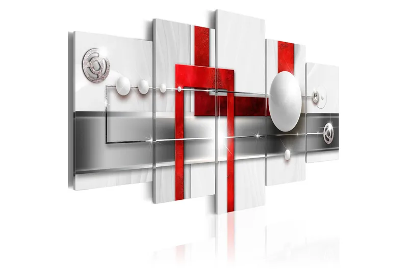 Tavla Idyll Of Harmony 100X50 Röd|Vit, Artgeist sp. z o. o.