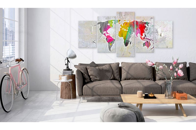 Tavla Illustration Of The World 200x100 - Artgeist sp. z o. o. - Inredning & dekor - Tavlor & konst - Canvastavla