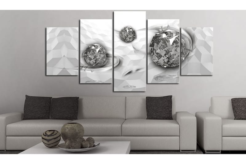 Tavla Immersed Silver 100X50 Vit - Artgeist sp. z o. o. - Inredning & dekor - Tavlor & konst - Canvastavla