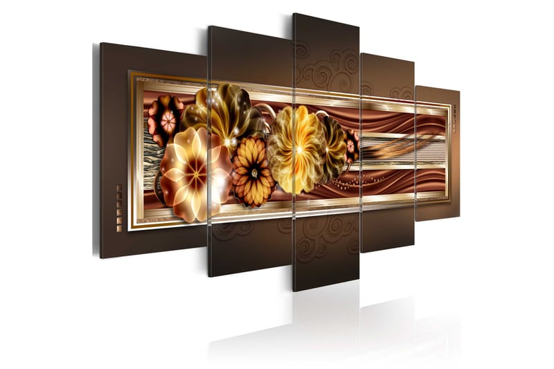 Tavla In Golden Waves 100X50 Brun - Artgeist sp. z o. o. - Inredning & dekor - Tavlor & konst - Canvastavla