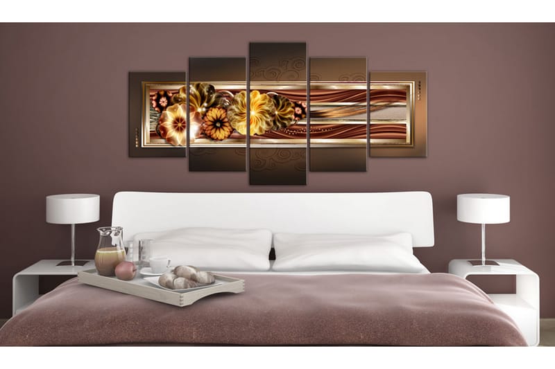 Tavla In Golden Waves 100X50 Brun - Artgeist sp. z o. o. - Inredning & dekor - Tavlor & konst - Canvastavla